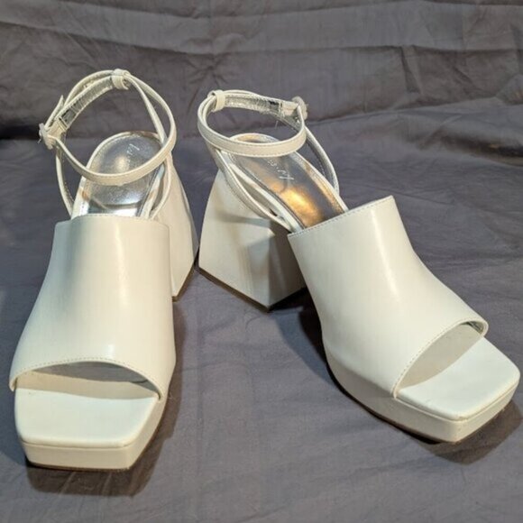 Circus NY by Sam Edelman Women's Miranda Two Piece Platform Sandals - White 9.5 - Picture 1 of 14